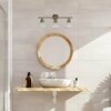 Lalia Home Three Light Metal and Alabaster White Glass Shade Vanity Wall Mounted Fixture, Antique Brass LHV-1007-AB